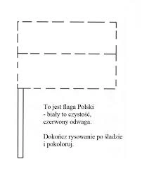 Coloring page flag of Poland - color and draw
